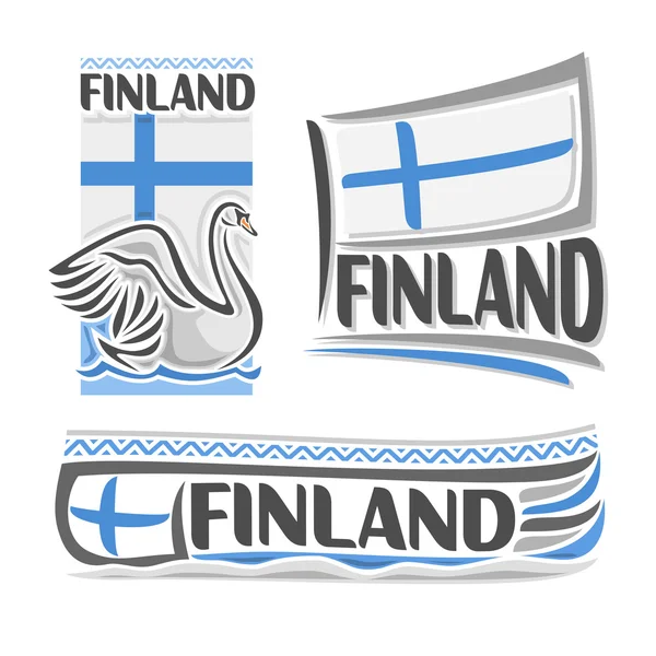 Illustrazione vettoriale del logo della Finlandia — Vettoriale Stock