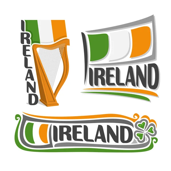 Vector illustration of the logo for Ireland — Stock Vector