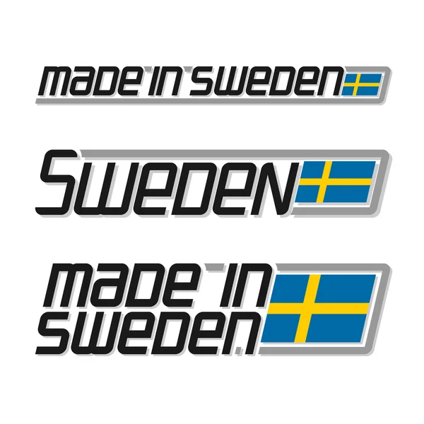 Vektor-Illustration des Logos für "made in sweden" — Stockvektor