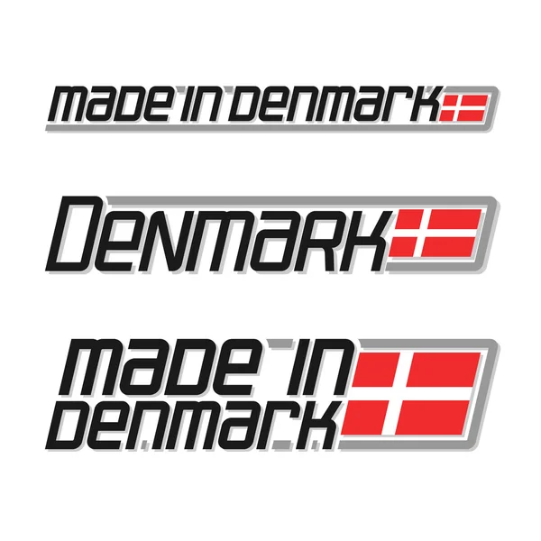 Vector εικονογράφηση του λογότυπου για την «έκανε στη Δανία" — Διανυσματικό Αρχείο