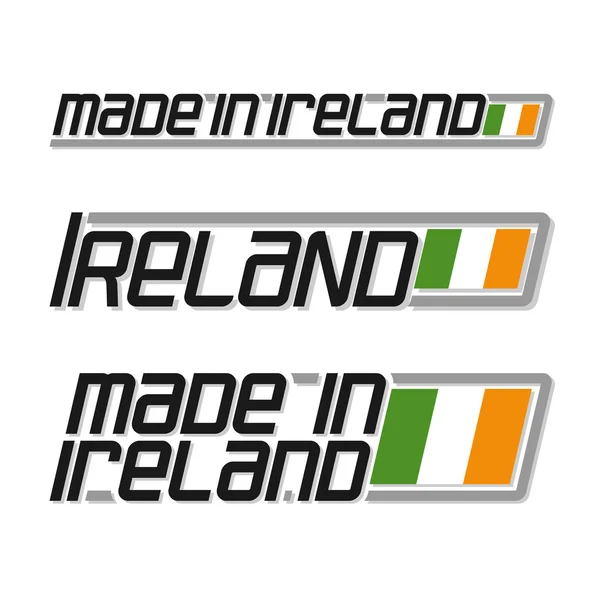 Ilustración vectorial del logotipo de "made in Ireland " — Vector de stock