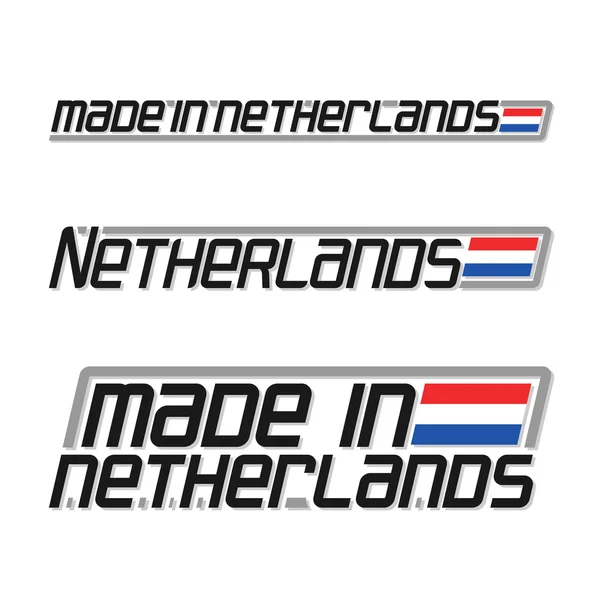 Ilustración vectorial del logotipo de "made in Netherlands " — Vector de stock