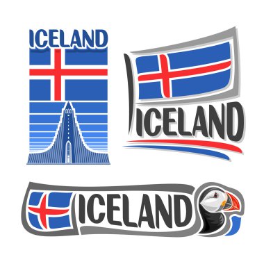 İzlanda için logo vektör çizim