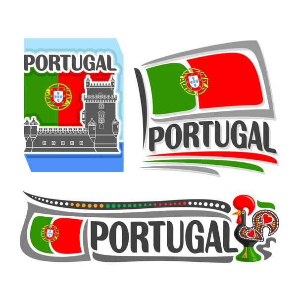 Vektor illustration av logotypen för Portugal — Stock vektor