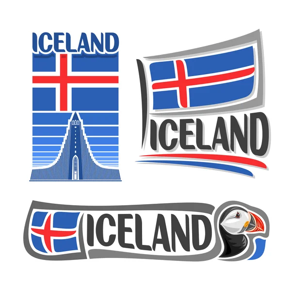 Ilustración vectorial del logotipo de Islandia — Archivo Imágenes Vectoriales