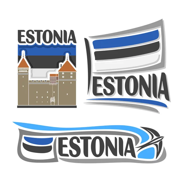 Vektor logo-Észtország — Stock Vector