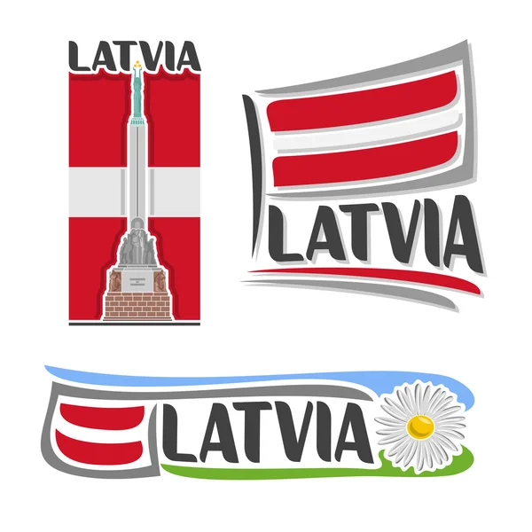 Letonya için vektör logo — Stok Vektör