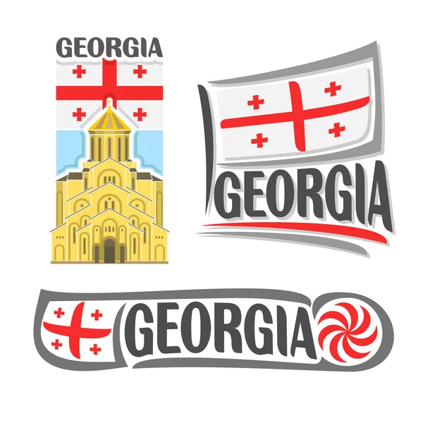 Vector logo for Georgia — Stock Vector