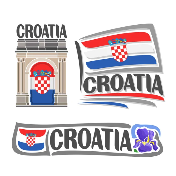 Hırvatistan için vektör logo — Stok Vektör