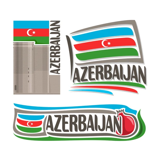 Vector logo for Azerbaijan — Stock Vector