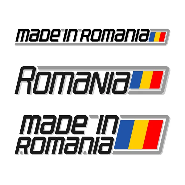 Vector εικονογράφηση του λογότυπου για "made in Ρουμανία" — Διανυσματικό Αρχείο