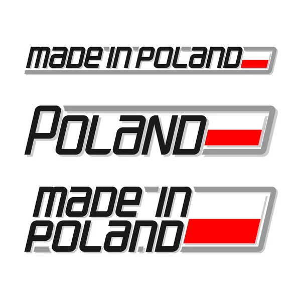 Vector εικονογράφηση του λογότυπου για την «made in Πολωνία" — Διανυσματικό Αρχείο