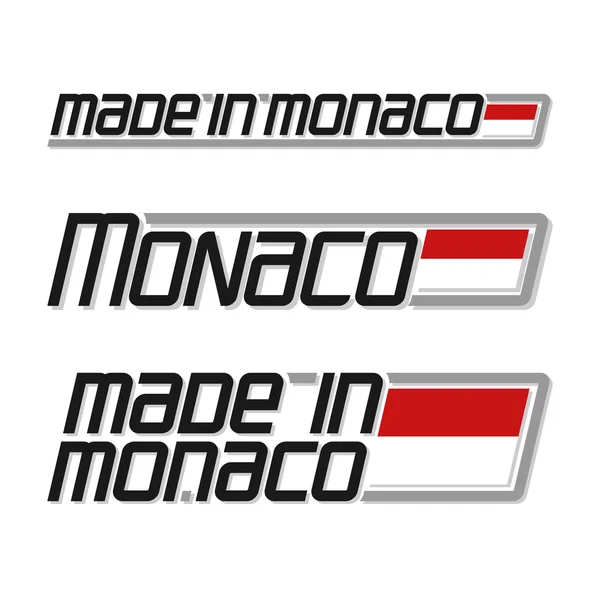 Vector εικονογράφηση του λογότυπου για την «made in Μονακό" — Διανυσματικό Αρχείο