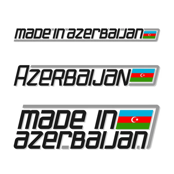 Vektorový obrázek loga pro "vyrobeno v Ázerbájdžánu" — Stockový vektor