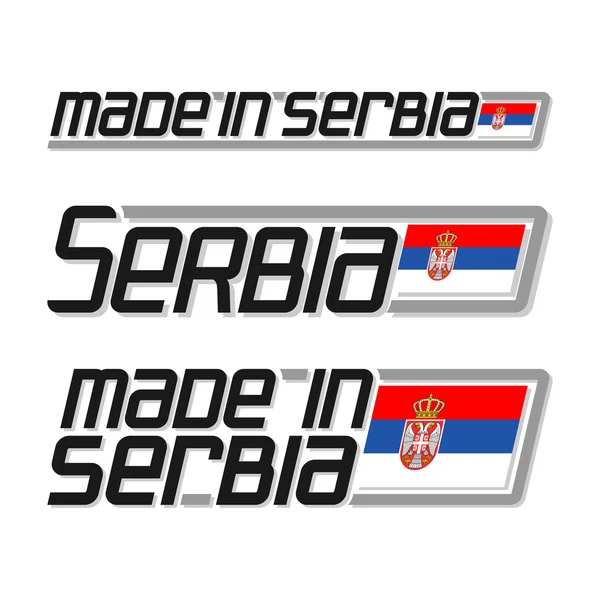 Ilustración vectorial del logotipo de "made in Serbia" " — Vector de stock