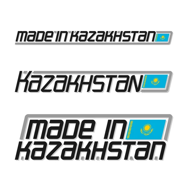 Ilustración vectorial del logotipo de "made in Kazajstán " — Vector de stock