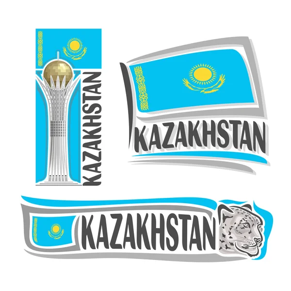 Logo vectorial para Kazajstán — Vector de stock