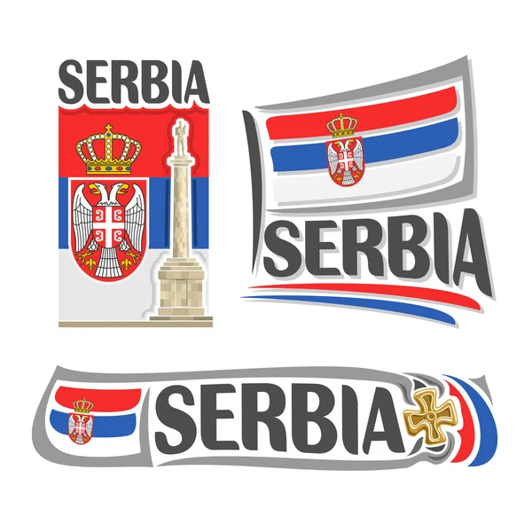 Logotipo do vetor para Sérvia —  Vetores de Stock