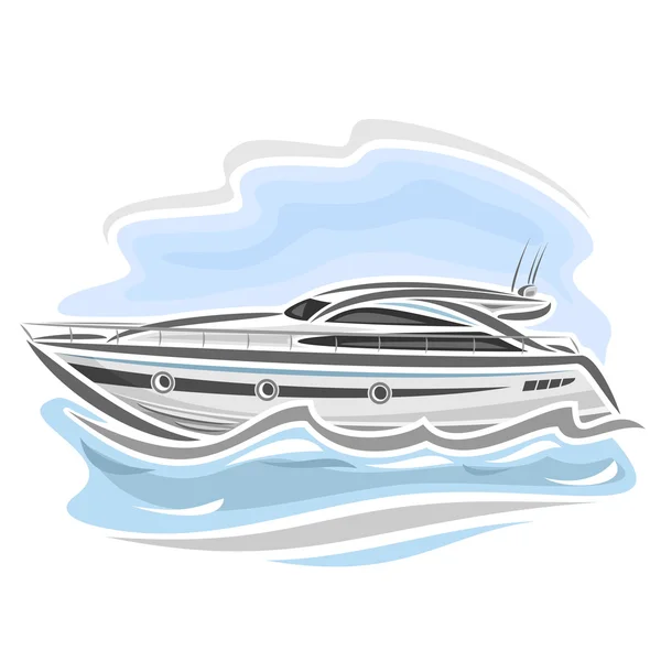 Векторна ілюстрація логотипу для швидкісного човна — стоковий вектор