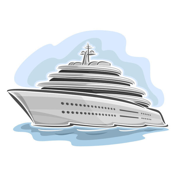 Vector illustration of logo for large mega yacht