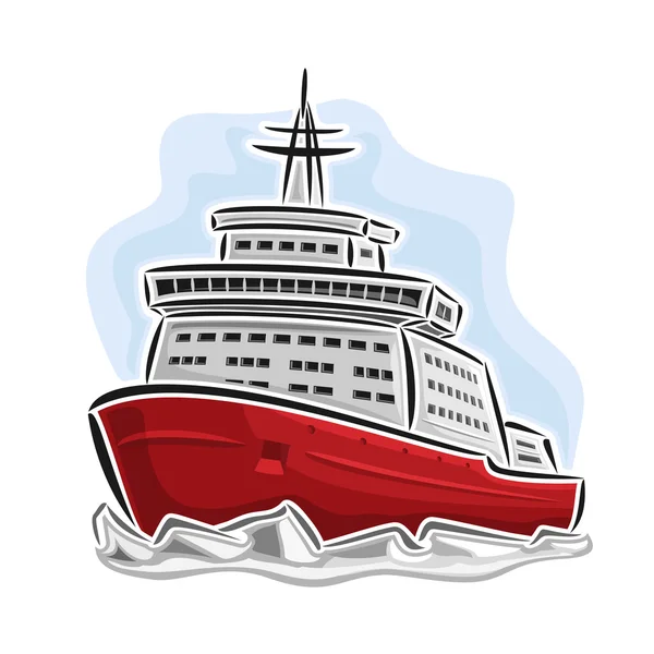 Vector illustration of logo for arctic icebreaker — Stock Vector