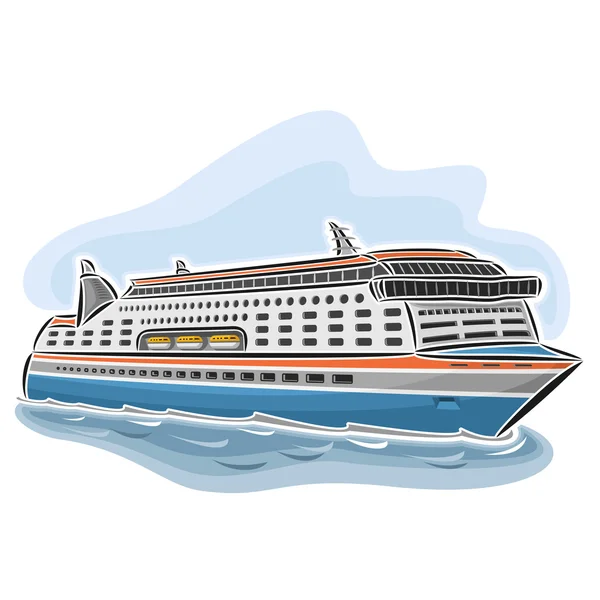 Ilustración vectorial del logotipo del ferry de crucero — Vector de stock