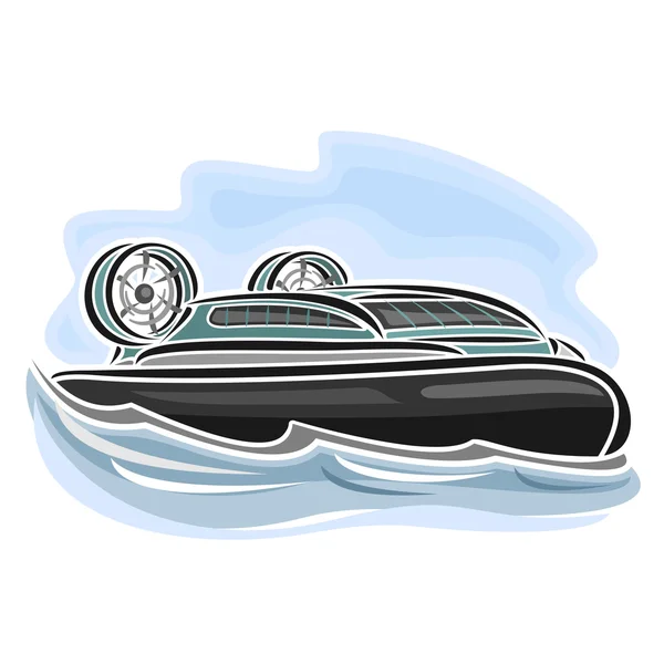 Vector εικονογράφηση του λογότυπου για τις hovercraft — Διανυσματικό Αρχείο