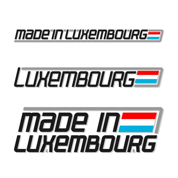 Vector εικονογράφηση του λογότυπου για την «έκανε στο Λουξεμβούργο" — Διανυσματικό Αρχείο