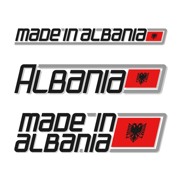 Vektorový obrázek loga pro "vyrobeno v Albánii" — Stockový vektor