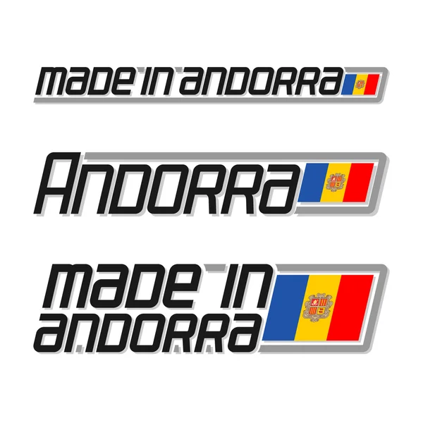 Vektorový obrázek loga pro "vyrobeno v Andoře" — Stockový vektor