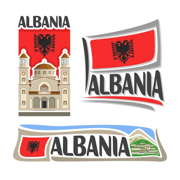 Vector logo Albania — Stock Vector