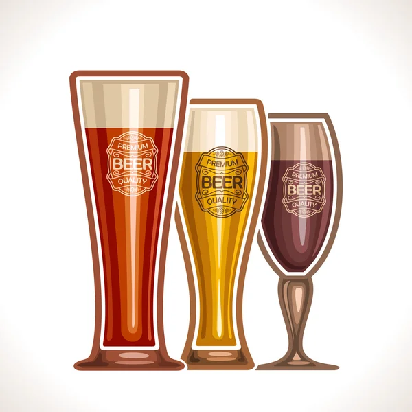 Vektor logotypen för glas kopp öl — Stock vektor