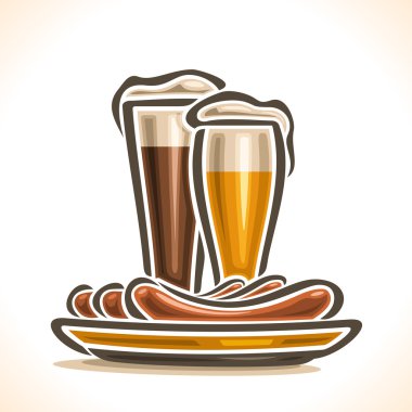 Bira ve Sosisler için vektör logosu