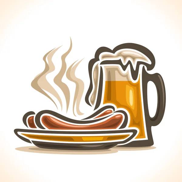 Logo vectorial para cerveza — Vector de stock