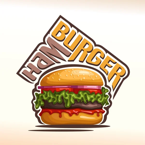 Vektor-Logo für Hamburger — Stockvektor