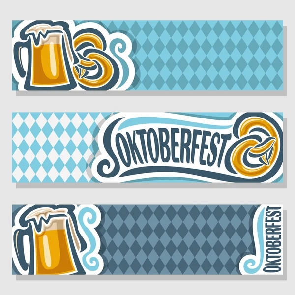 Convite do bilhete do logotipo do vetor para oktoberfest — Vetor de Stock