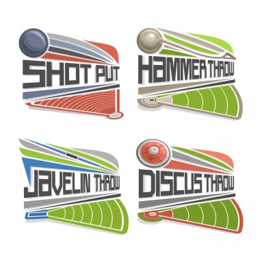 Atletizm alanı için vektör logo