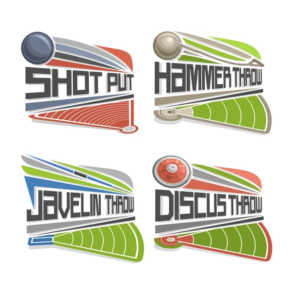 Logotipo do vetor para o campo de atletismo —  Vetores de Stock