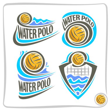 Su topu topu için soyut logo vektör