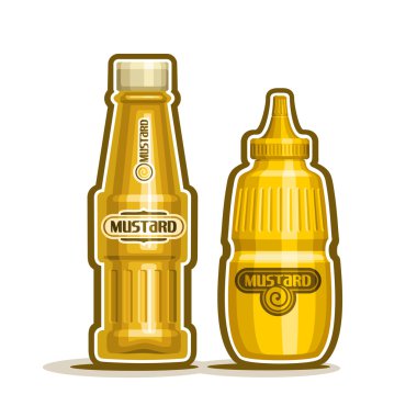 Vector logo mustard jar clipart