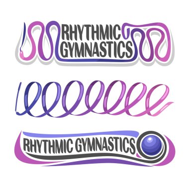 Ritmik Jimnastik için soyut logo vektör