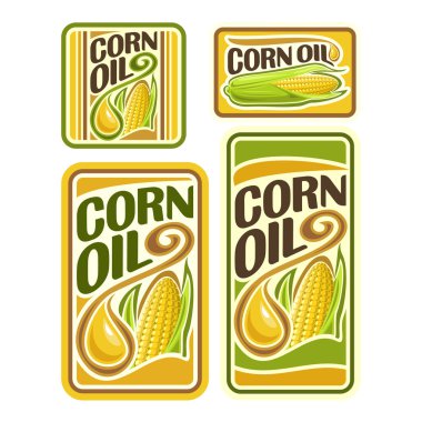 Vektör logo mısır yağı