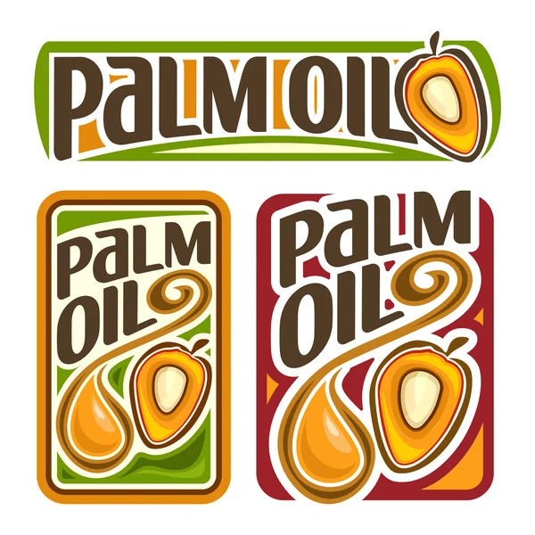 Logotipo do vetor Óleo de palma — Vetor de Stock