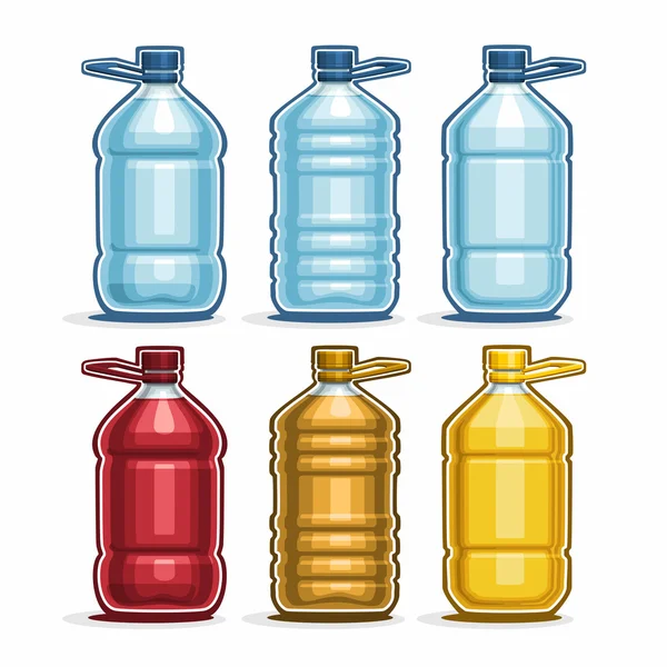 Vektör Set logosu mavi büyük plastik şişe