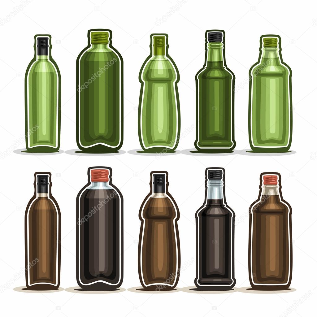 Vector Set logo Glass Bottles