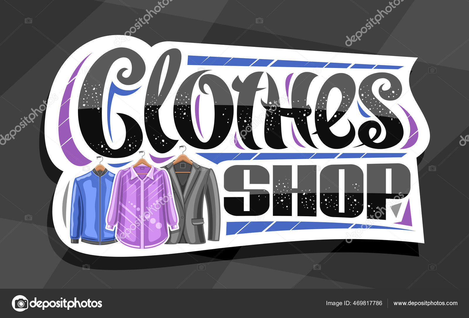 Señalización Vectorial Para Tienda Ropa Letrero Decorativo Blanco
