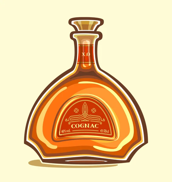 Cognac in the bottle — Stock Vector