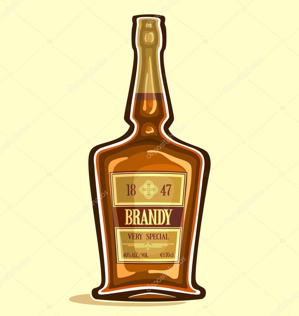 Brandy in the bottle — Stock Vector © mihmihmal 58291233