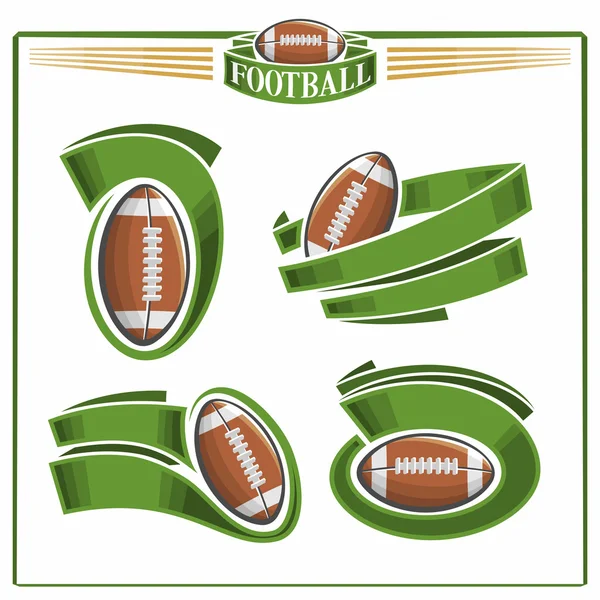 Emblèmes de football américain — Image vectorielle
