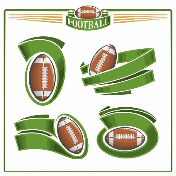 American football emblems — Stock Vector